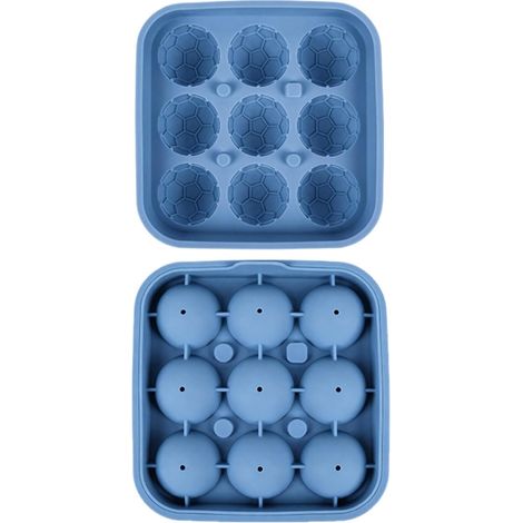 APEX Moules à glaçons - comprenant 9 moules à glaçons en forme de ballon de football sur le thème de la Coupe du Monde, un accessoire amusant parfait pour les boissons fraîches. (1/5)