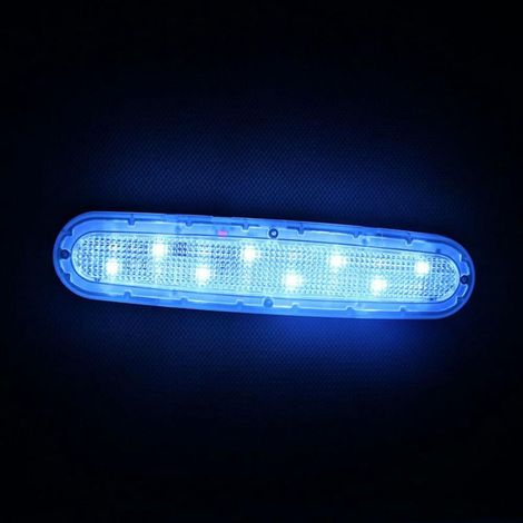 Lampe LED Intérieure Voiture - Éclairage Magnétique pour Tableau de Bord Armoire Placard Bureau Chambre Cuisine - 16 x 4 x 2 cm - USB - 3,2 W (1/5)