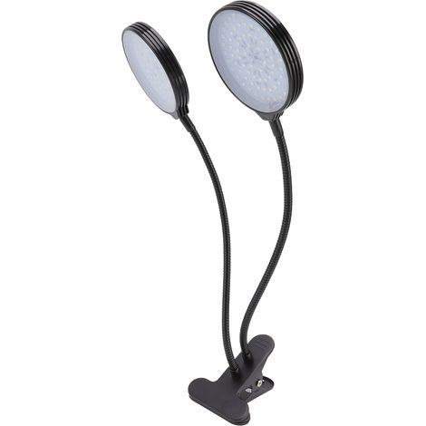 Lumière de croissance pour plantes à pince double tête, lampe de culture à spectre complet USB dimmable, lampe de semis (commande : 30W (double) - disque rond) (1/5)