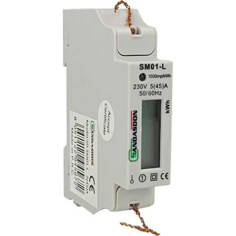 Contatore di Energia Sottolettore MonofaseSD-SM01-L5 45A 1 DIN