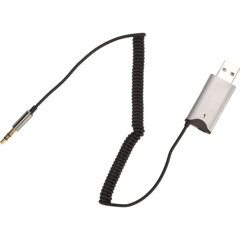 Adaptateur Bluetooth AUX USB 2.0 vers 3,5 mm, connexion facile, micro intégré, portée de 10 mètres, récepteur Bluetooth AUX pour voiture, maison et ordinateur. (1/5)