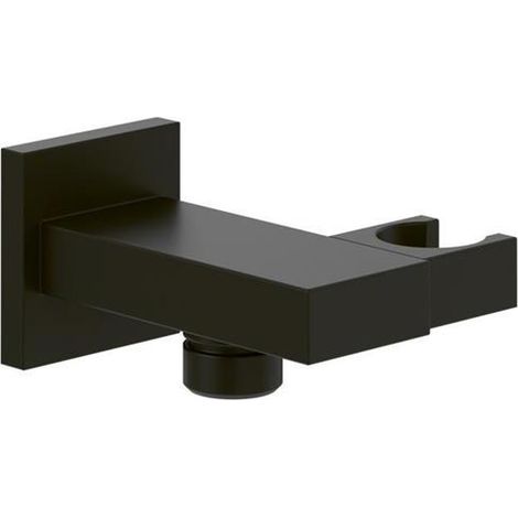 Support mural pour douchette avec raccordement VILLEROY ET BOCH Universal Showers rectangle Matt Black