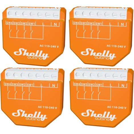 SHELLY Activateur de Scènes Wave i4, encastré, orange, 4 pièces (1/5)