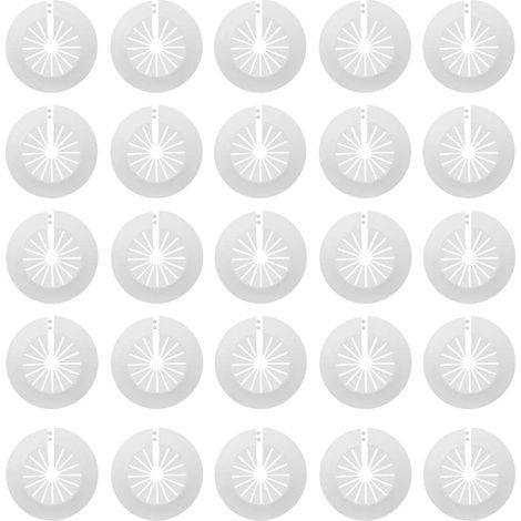 Lntyq 30 Pcs Radiateurs de Tuyau en Plastique Cache Tuyau Radiateur Rosaces Simples Rosace Radiateur Cache Tuyau Manchons De Tuyaux pour les Tuyaux de 10-25 mm(Blanc) (1/5)