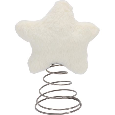 Eosnow Cimier d'arbre de noël, Adorable étoile en peluche, pour fête, bureau, décoration de la maison, bleu