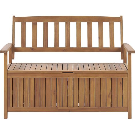 Panca da Giardino con Vano Contenitore in Legno di Acacia 120 cm Sovana (1/5)
