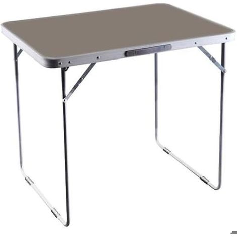 Tavolo pieghevole - MARBUENO - 90 x 70 x 60 cm - Bianco - Metallo - Pieghevole