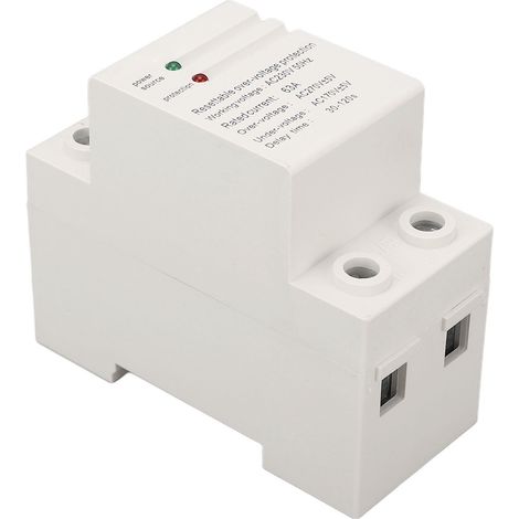 230V 63A Überspannungs- und Unterspannungsschutzschalter mit automatischer Rückstellung, Spannungssicherheitseinrichtung, Schutz bei zu hohem Eingang und zu niedrigem Ausgang, einphasiger Schutz (1/5)