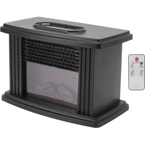 Cheminée électrique portable 1000 W, chauffe-eau rapide et uniforme, à poser sur une table, avec télécommande et prise européenne 220 V.