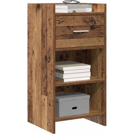 Buffet de Salle à Manger en Bois Vintage 40x36x80 cm, Meuble de Rangement avec Portes et Étagères, Placard de Cuisine en Bois d'Ingénierie pour Salon (1/5)