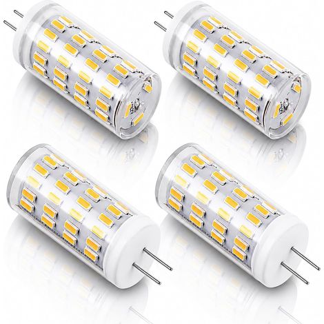 G4 Led 12v 5w Ampoule, AC/DC 12V Ampoules d'éclairage équivalent à 40W halogène, 400LM, Blanc Chaud 3000K, Non dimmable, Remplacement Pour Hotte Et Lusture, Lot de 4. (1/5)