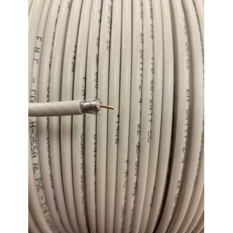 Micro tek 150mt cavo coassiale tv digitale satellitare classe a h-355a pvc bianco 5mm 355al0b150-1