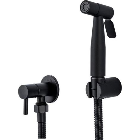 Pulvérisateur de toilette en acier inoxydable salle de bain toilette poche bidet papier couche nettoyage pulvérisateur Kit (1/5)
