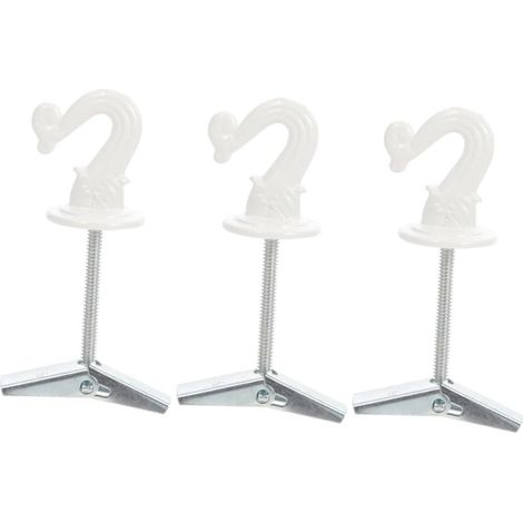 3 crochets plafond, zinc, pour suspension et décoration (1/5)
