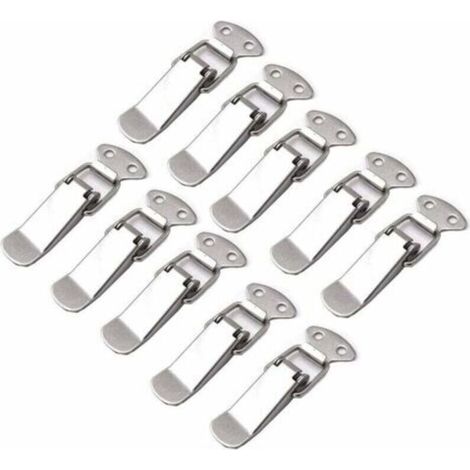 ZVD-10 Pieces Spring Latch Toggle Stainless Steel Lever Closure Drawer Hardware for Suitcase and Chest Tool Chest (1/4)