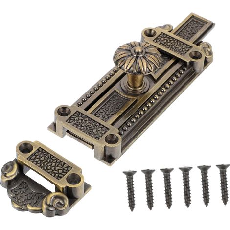 1 pièce, quincaillerie pour meubles de style grange, serrure de porte coulissante rétro, serrure de sécurité vintage pour portail, serrure de porte et de fenêtre