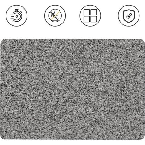 Tappetino antiscivolo per vasca da bagno 40 x 60 cm, tappetino doccia traspirante e antiscivolo, colore grigio (1/5)