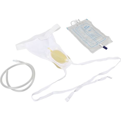 Collecteur d'urine en silicone réutilisable et portable, poche de recueil d'urine pour homme, femme et personne âgée (1/5)