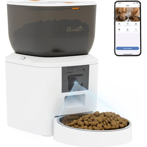 PawHut Automatic 4L Cat Feeder with Camera, 2.4G WiFi, Smart APP Control (1/5)