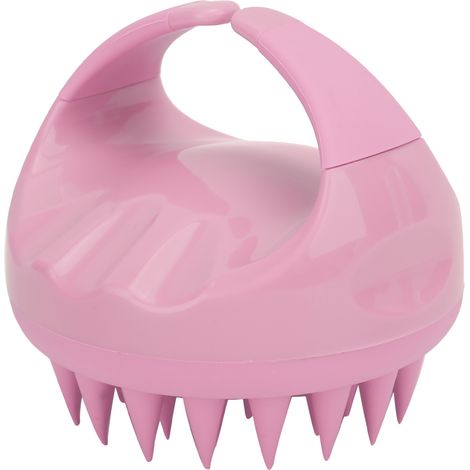 Brosse de massage douce pour le toilettage des animaux de compagnie, idéale pour le bain des chats et des chiens. Élimine les poils morts et les nœuds. Rose. (1/5)