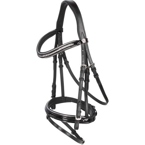 Trensenzaum Kingston, schwarz WB, englisch komb. Modell