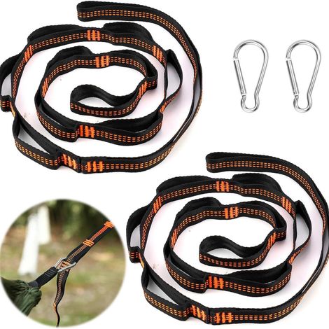 2 sangles pour hamac avec 2 boucles de fixation, sangle extensible de 1,5 mètre pour hamac de yoga, idéale pour le campi (1/5)
