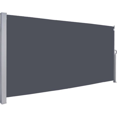 SWANEW Tende da sole laterali estensibili 180x300 cm Protezione in alluminio protezione del vento Protezione solare rullo laterale cieco grigio (1/5)