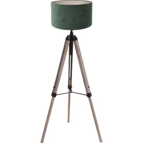 Mexlite - lampada da terra - Triek - nero - legno velluto - Ø