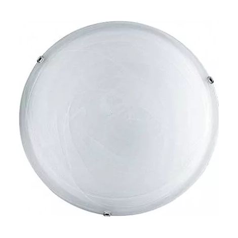 plafoniera "duna" ø 40 cm in vetro bianco, 2x60 w