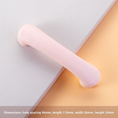 Lot de 4 poignées rondes rose mat 96mm style coloré pour tiroir porte meuble cuisine chambre enfant (1/2)