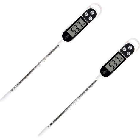 2er-Pack Küchenthermometer, digitales Thermometer mit langer Sonde, Sofortablesende-Kochthermometer, Fleischthermometer für Lebensmittel (1/5)