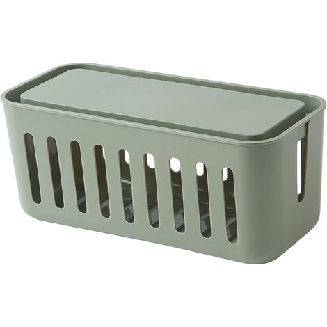 Organisateur de câbles électriques pour bureau à domicile : sa base plate empêche l’accumulation d’humidité, sa conception ajourée favorise la dissipation de la chaleur et sa grande durabilité en fait (1/5)