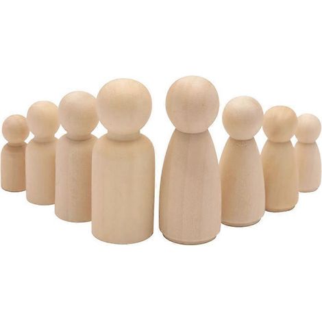 50 pièces de poupées en bois blanches à colorier soi-même, poupées en bois à colorier, poupées en bois à colorier soi-même, poupées en bois vierges à colorier soi-même, poupées en bois ...-M