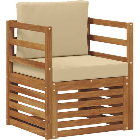 Maison Exclusive - Outdoor-Sofa Massives Akazienholz und Polyeste