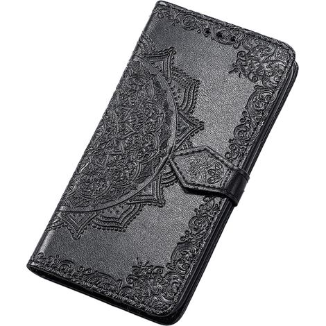 Elegante custodia a portafoglio per iPhone 14 Pro, realizzata in pelle PU antiurto, con chiusura magnetica, ritagli precisi e scomparti per carte. (1/2)