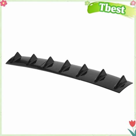 Tbest becquet d'aileron de requin Déflecteur de châssis universel noir, 3 pièces, lèvre arrière, auto interieur Noir brillant (1/5)