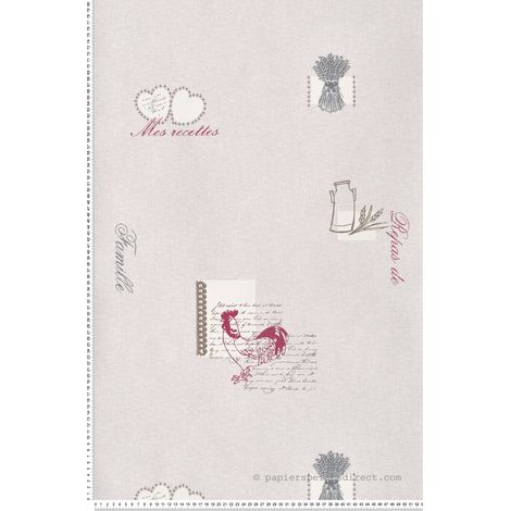 Papier peint Vintage Gris Cuisines & Bains Lutèce
