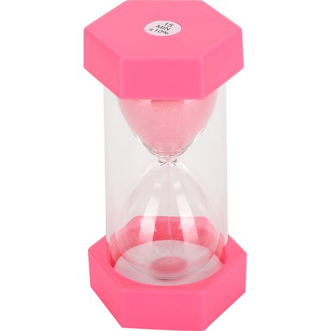 Sablier Hexagonal 15 Minutes Rose - Minuteur Décoratif pour Cuisine, Cadeau Anniversaire Original (1/5)
