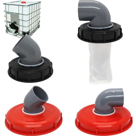 Trimec – Couvercle de réservoir IBC avec filtre nylon 163mm – Filtration efficace pour eau de pluie – Matériaux PE, nylon, PVC – Angle 45°