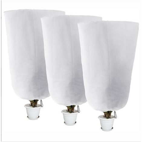 Voile Hivernage Plante Exterieur, Lot de 2 Housse d'hivernage pour Plantes en Pot, 80 x 120cm Contre Le Froid et Le Gel, 60g/m² bâche Protection Arbustes Couverture (1/5)