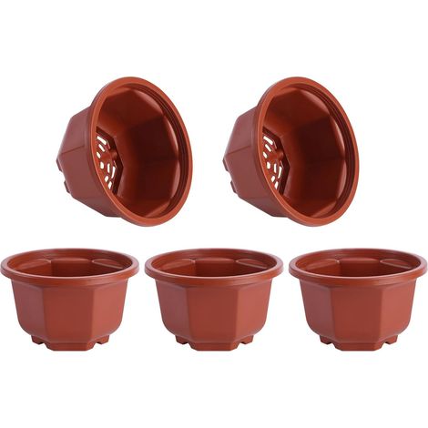 SHINEOFI Pots suspendus en plastique pour plantes, résistants et robustes, lot de 5 (1/5)