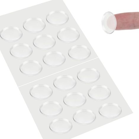 18 Pcs Clear Glass Table Top Non-Slip Table Top Pads 30mm x 2mm (1/5)