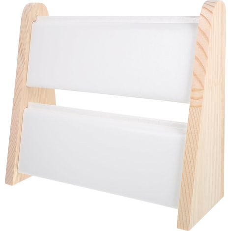 Présentoir à Colliers Grosse Capacité en Bois Blanc à Double Couche pour Rangement de Bijoux Support Léger pour Salons Professionnels (1/5)
