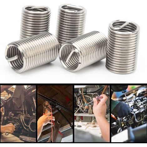 5 inserts filetés en fil d'acier M202.52.5D, manchon de protection de filetage, réparation de filetage. (1/5)