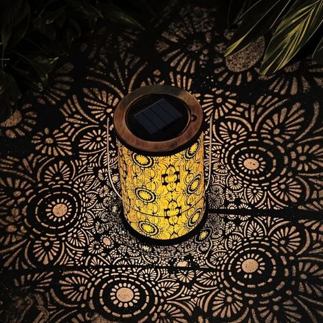 Lanterne solaire d'extérieur étanche en métal, motif tournesol Van Gogh, lampe solaire à LED suspendue pour jardin, allée, paysage, cadeau pour femme, maman, grand-mère (1/5)