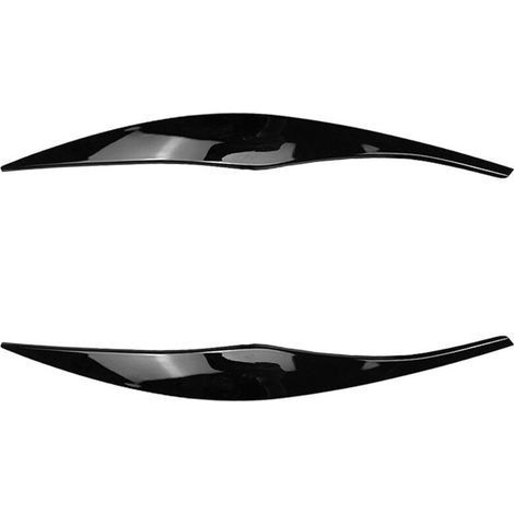 Garniture Autocollant Pour Phare BMW Série 3 E90 E91 2005 2012 Bande Sourcil Noir Brillant (1/4)