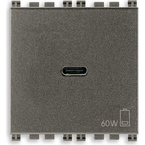 VIMAR - 19298.60.M Alimentatore USB C 60W PD Metal