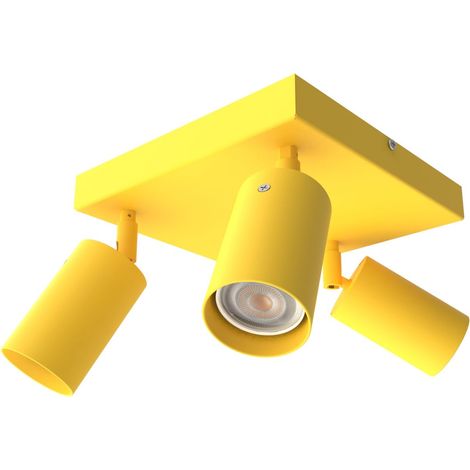 LUMICOM  FORM Q Plafoniera, 3X GU10, max 33W, metallo, giallo, 30x30cm (1/2)