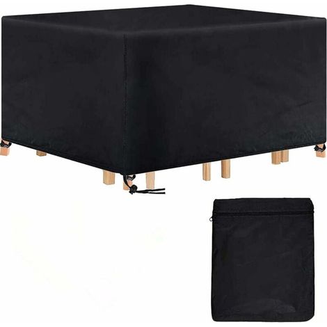 Funda rectangular para mesa de jardín, impermeable, 420D, anti-UV, para exterior, 180 x 120 x 74 cm (1/5)