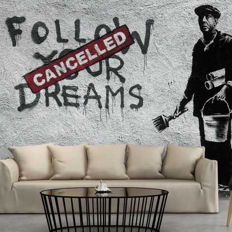 Papier Peint "Dreams Cancelled Banksy" 105 x 150 cm (1/2)